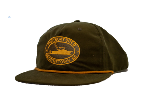 The Boat Shed Logo Rope Hat - Loden/ Gold