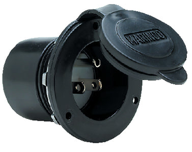 Marinco On-Board Charging Inlet - 15A 125V AC Straight Blade Marine & RV Power Connection