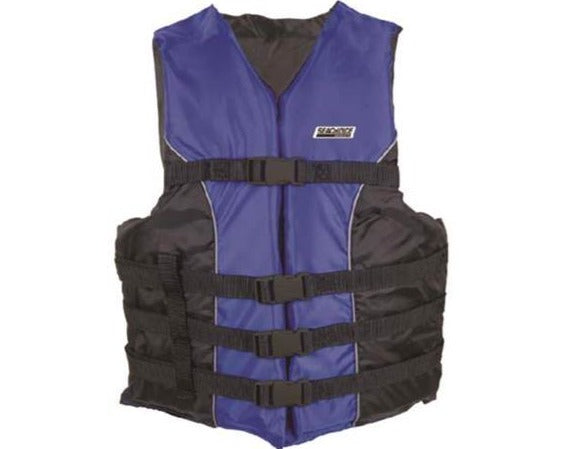 Seachoice Blue 4-Buckle Life Jacket  The Boat Shed — The Boat Shed Store
