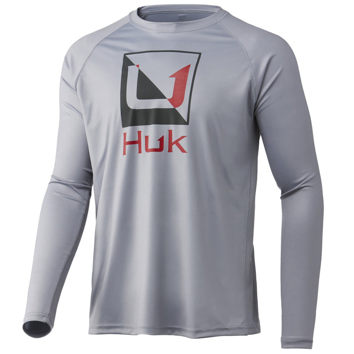 Huk Reflection Pursuit Long Sleeve | The Boat Shed Overcast Grey / 2XL