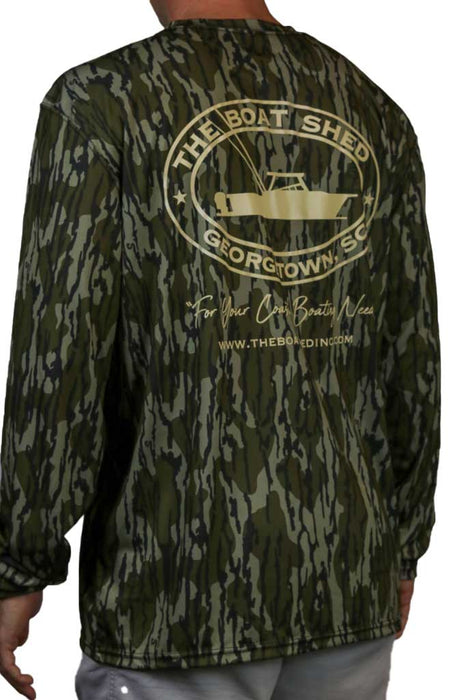 The Boat Shed Bottomlands Camo Performance Shirt