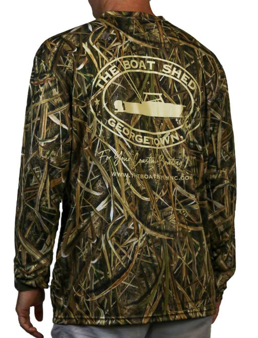 The Boat Shed Shadow Grass Camo Performance Shirt